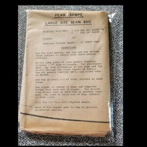 Vintage Unbranded Large Pear Shaped Bean Bag Sewing Pattern